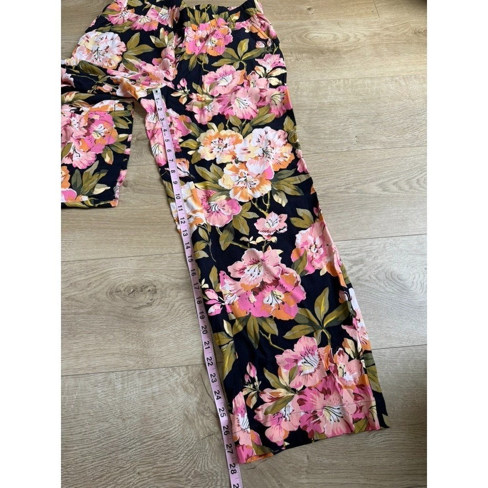 NWOT Ann Taylor Loft Wide Leg Botanical Floral Flowy Pants boho coastal size S - Picture 6 of 11
